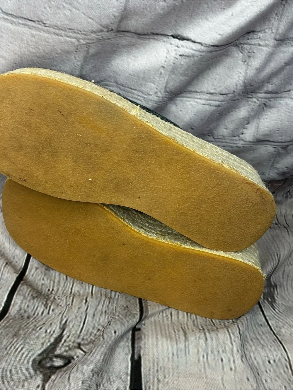 VTG Y2K Mudd Street Style Chunky Platform Tie Front Denim Espadrille Sandals 8.5